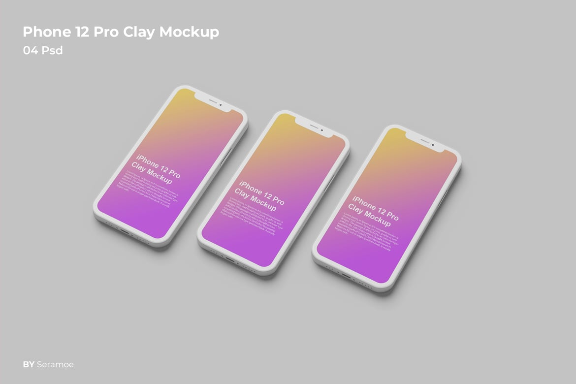 Phone 12 Pro Clay Mockup（562105）-技能树